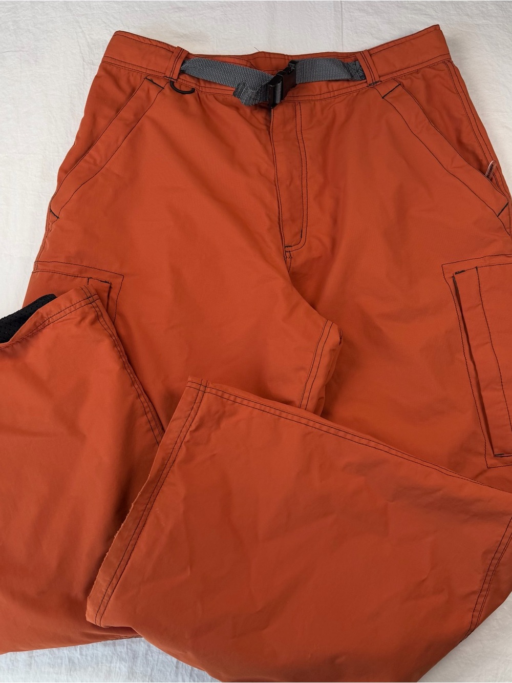 Vintage Powderhorn Mountaineering Orange Rust Cargo Snow Pants Mens XL